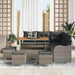 Tuin Sofa Set 9 st 8-Aantal zitplaatsen Grijs