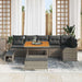 Tuin Sofa Set 9 st 8-Aantal zitplaatsen Grijs