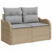 Tuin Sofa Set 9 st 8-Aantal zitplaatsen Beige en Licht Grijs