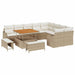 Tuin Sofa Set 12 st 11-Aantal zitplaatsen Beige en Crème