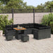 Tuin Sofa Set 12 st 11-Aantal zitplaatsen Zwart