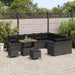 Tuin Sofa Set 12 st 11-Aantal zitplaatsen Zwart