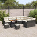 Tuin Sofa Set 12 st 11-Aantal zitplaatsen Zwart en Crème
