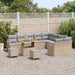 Tuin Sofa Set 12 st 11-Aantal zitplaatsen Beige en Licht Grijs