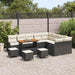 Tuin Sofa Set 13 st 12-Aantal zitplaatsen Zwart en Crème