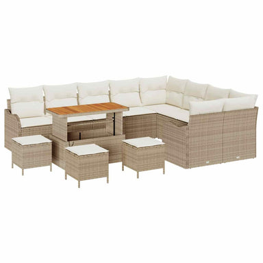 Tuin Sofa Set 13 st 12-Aantal zitplaatsen Beige en Crème