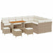 Tuin Sofa Set 13 st 12-Aantal zitplaatsen Beige en Crème