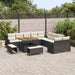 Tuin Sofa Set 13 st 12-Aantal zitplaatsen Zwart en Crème