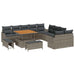 Tuin Sofa Set 13 st 12-Aantal zitplaatsen Grijs