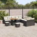 Tuin Sofa Set 13 st 12-Aantal zitplaatsen Zwart en Crème