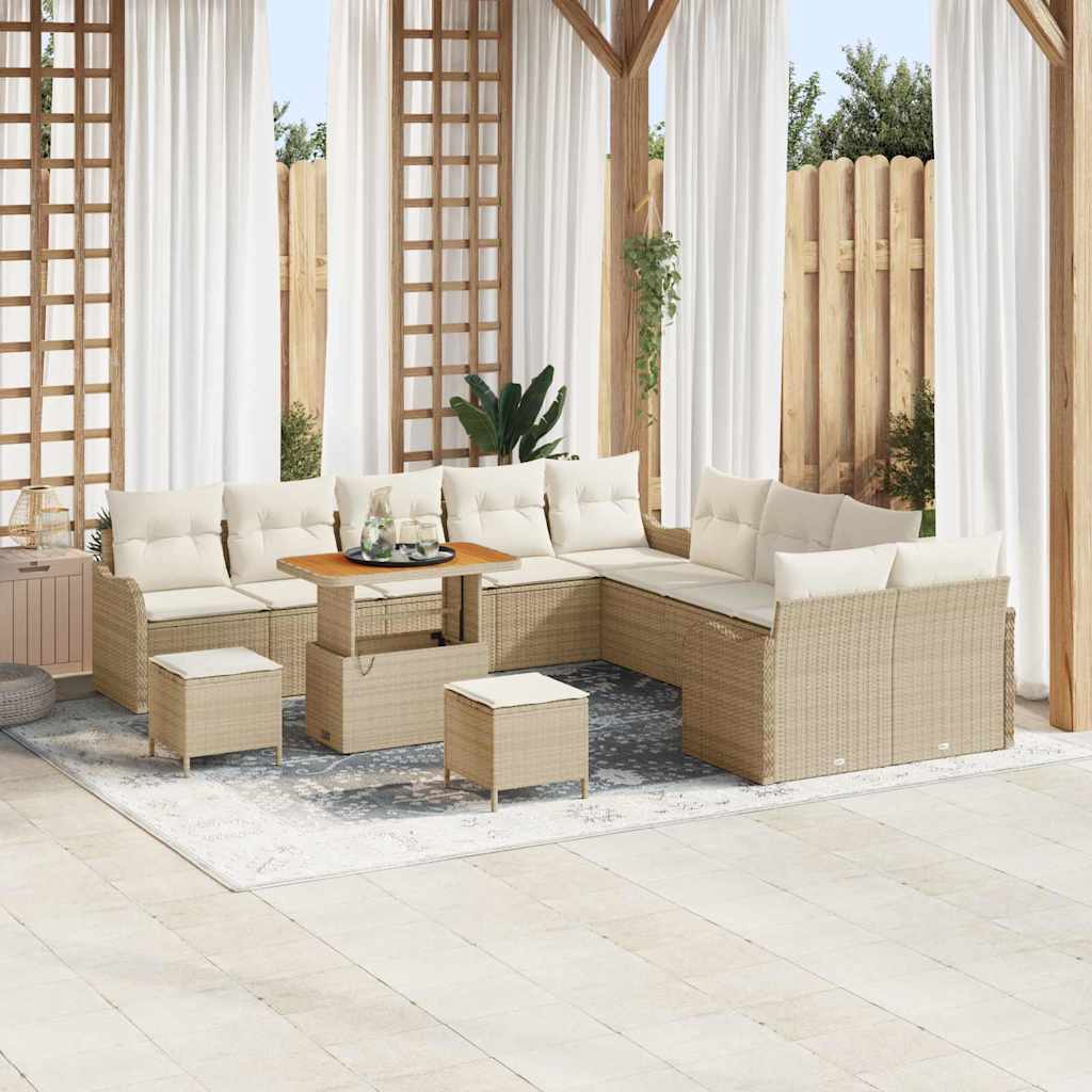 Tuin Sofa Set 13 st 12-Aantal zitplaatsen Beige en Crème