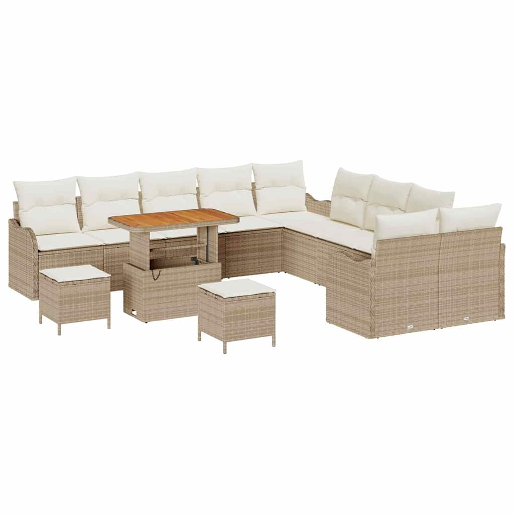 Tuin Sofa Set 13 st 12-Aantal zitplaatsen Beige en Crème