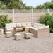 Tuin Sofa Set 14 st 13-Aantal zitplaatsen Beige en Crème