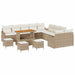 Tuin Sofa Set 14 st 13-Aantal zitplaatsen Beige en Crème