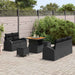 Tuin Sofa Set 8 st 7-Aantal zitplaatsen Zwart