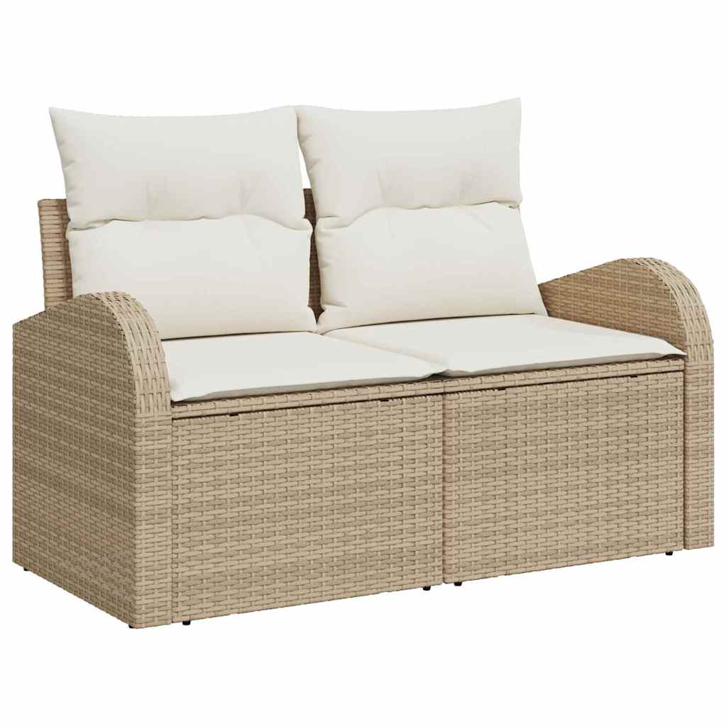 Tuin Sofa Set 8 st 7-Aantal zitplaatsen Beige en Crème