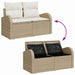 Tuin Sofa Set 8 st 7-Aantal zitplaatsen Beige en Crème