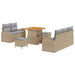 Tuin Sofa Set 8 st 7-Aantal zitplaatsen Beige en Licht Grijs