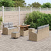 Tuin Sofa Set 8 st 7-Aantal zitplaatsen Beige en Licht Grijs
