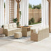 Tuin Sofa Set 9 st 8-Aantal zitplaatsen Beige en Crème