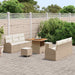 Tuin Sofa Set 9 st 8-Aantal zitplaatsen Beige en Crème