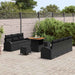 Tuin Sofa Set 10 st 9-Aantal zitplaatsen Zwart