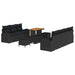 Tuin Sofa Set 10 st 9-Aantal zitplaatsen Zwart