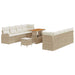 Tuin Sofa Set 11 st 10-Aantal zitplaatsen Beige en Crème