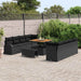 Tuin Sofa Set 11 st 10-Aantal zitplaatsen Zwart