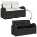 Tuin Sofa Set 11 st 10-Aantal zitplaatsen Zwart en Crème