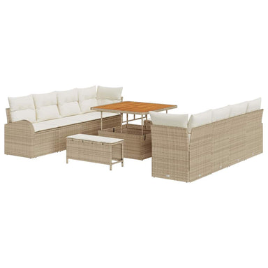 Tuin Sofa Set 11 st 10-Aantal zitplaatsen Beige en Crème