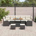 Tuin Sofa Set 10 st 9-Aantal zitplaatsen Zwart en Crème