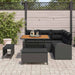 Tuin Sofa Set 8 st 7-Aantal zitplaatsen Zwart