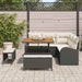 Tuin Sofa Set 8 st 7-Aantal zitplaatsen Zwart en Crème