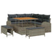 Tuin Sofa Set 8 st 7-Aantal zitplaatsen Grijs