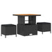 Tuin Sofa Set 8 st 7-Aantal zitplaatsen Zwart