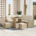 Tuin Sofa Set 8 st 7-Aantal zitplaatsen Beige en Crème