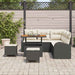 Tuin Sofa Set 8 st 7-Aantal zitplaatsen Zwart en Crème