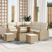 Tuin Sofa Set met kussen met opslag 8 pcs Beige en Crème