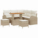 Tuin Sofa Set met kussen met opslag 8 pcs Beige en Crème