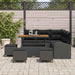 Tuin Sofa Set 9 st 8-Aantal zitplaatsen Zwart