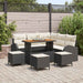 Tuin Sofa Set 9 st 8-Aantal zitplaatsen Zwart en Crème