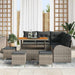 Tuin Sofa Set 9 st 8-Aantal zitplaatsen Grijs