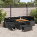 Tuin Sofa Set 9 st 8-Aantal zitplaatsen Zwart
