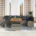 Tuin Sofa Set 9 st 8-Aantal zitplaatsen Grijs