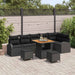 Tuin Sofa Set 9 st 8-Aantal zitplaatsen Zwart