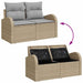 Tuin Sofa Set 9 st 8-Aantal zitplaatsen Beige en Licht Grijs