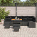 Tuin Sofa Set 9 st 8-Aantal zitplaatsen Zwart