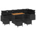 Tuin Sofa Set 10 st 9-Aantal zitplaatsen Zwart
