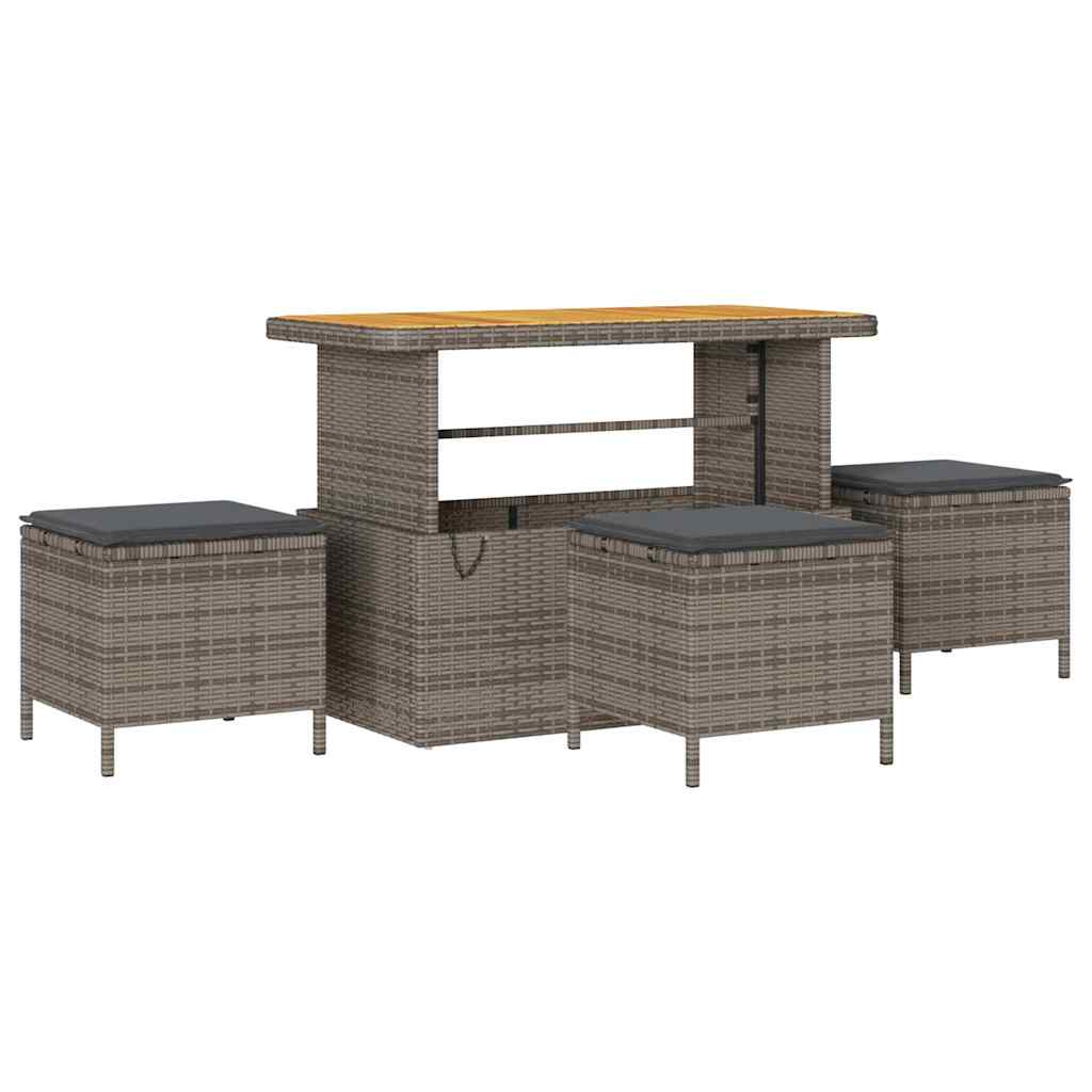 Tuin Sofa Set 10 st 9-Aantal zitplaatsen Grijs
